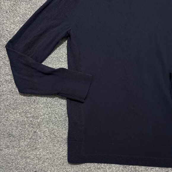 Abercrombie Fitch Sweater Size Small Navy Blue Wool Long Sleeve V-Neck Preppy - Picture 13 of 13
